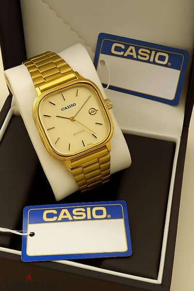 Casio Watch Gold + Gold – كاسيو ووتش ذهبي + ذهبي Cart Saudia