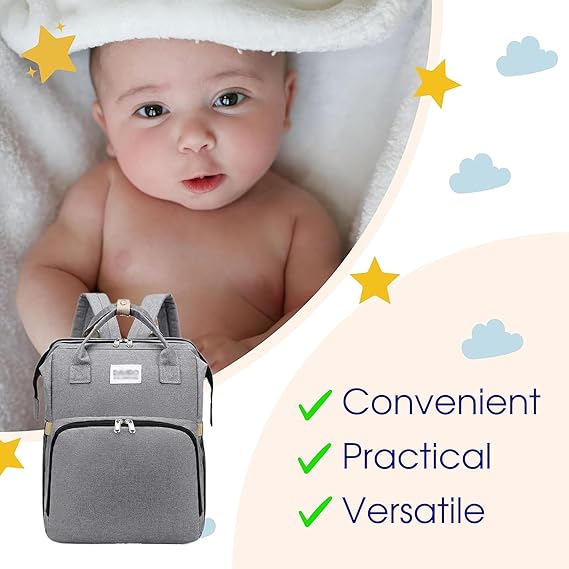 Baby Bag Diaper Bag with Changing Station - حقيبة حفاضات للأطفال مع محطة تغيير Cart Saudia