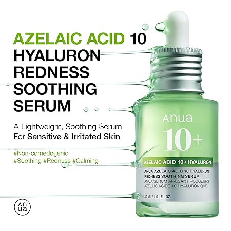 Anua Azelaic Acid 10% + Hyaluron Redness Soothing Serum  30 ml cart saudia