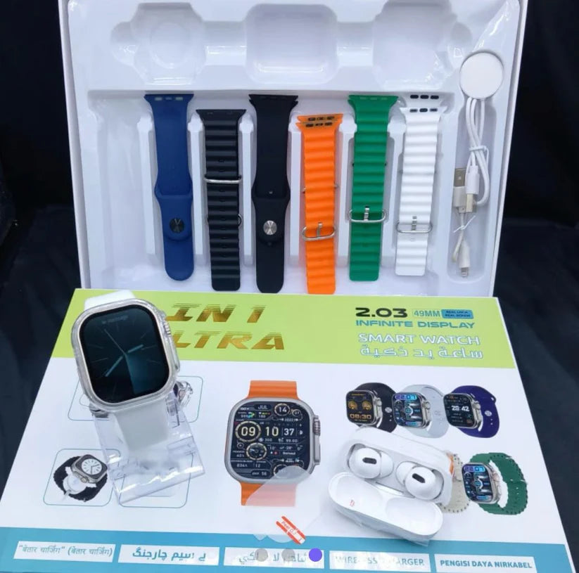 10 in 1 Ultra Watch + Earbuds – ساعة ألترا 10 في 1 + سماعات Cart Saudia
