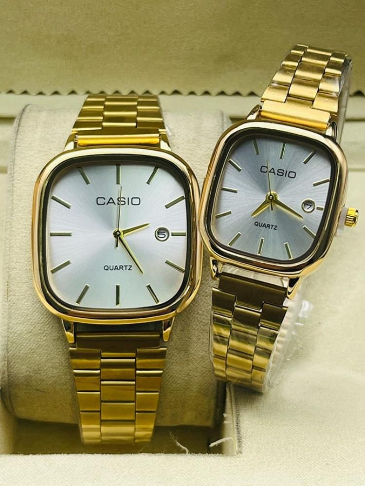 Casio Watch Gold + Gold – كاسيو ووتش ذهبي + ذهبي Cart Saudia