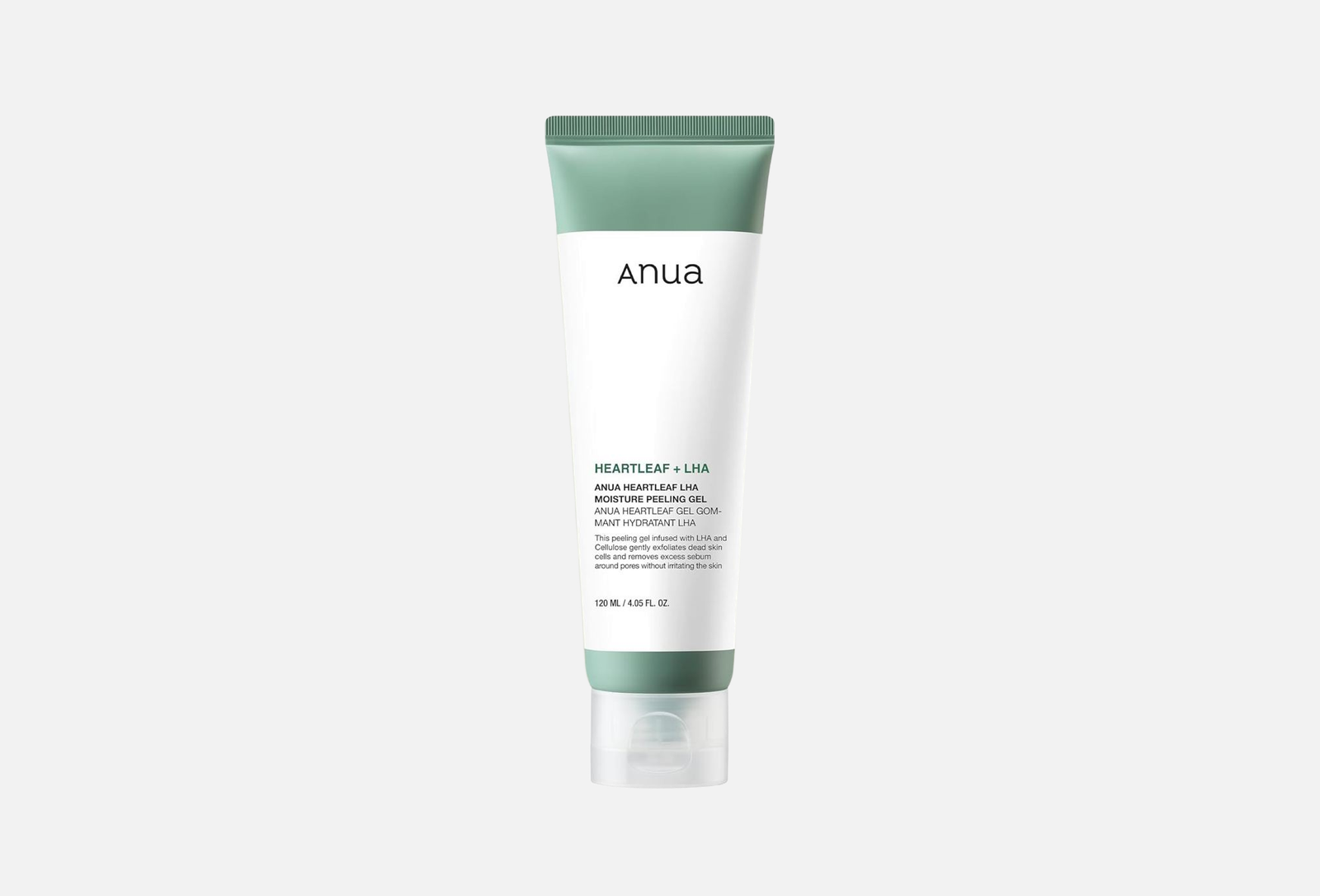 ANUA Heartleaf LHA Moisture Peeling Gel, Gentle Exfoliation, Hydrating Facial Peel, Pore Care, Dead Skin Removal, Natural Cellulose for Soothing, Vegan, Korean Skin Care (120ml/4.05 fl.oz.)