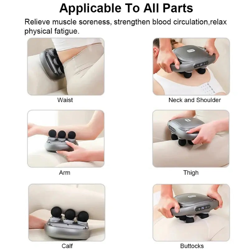 Jopters Fascia Gun 6 Heads Massage Gun Muscle Relaxation Electric Massager